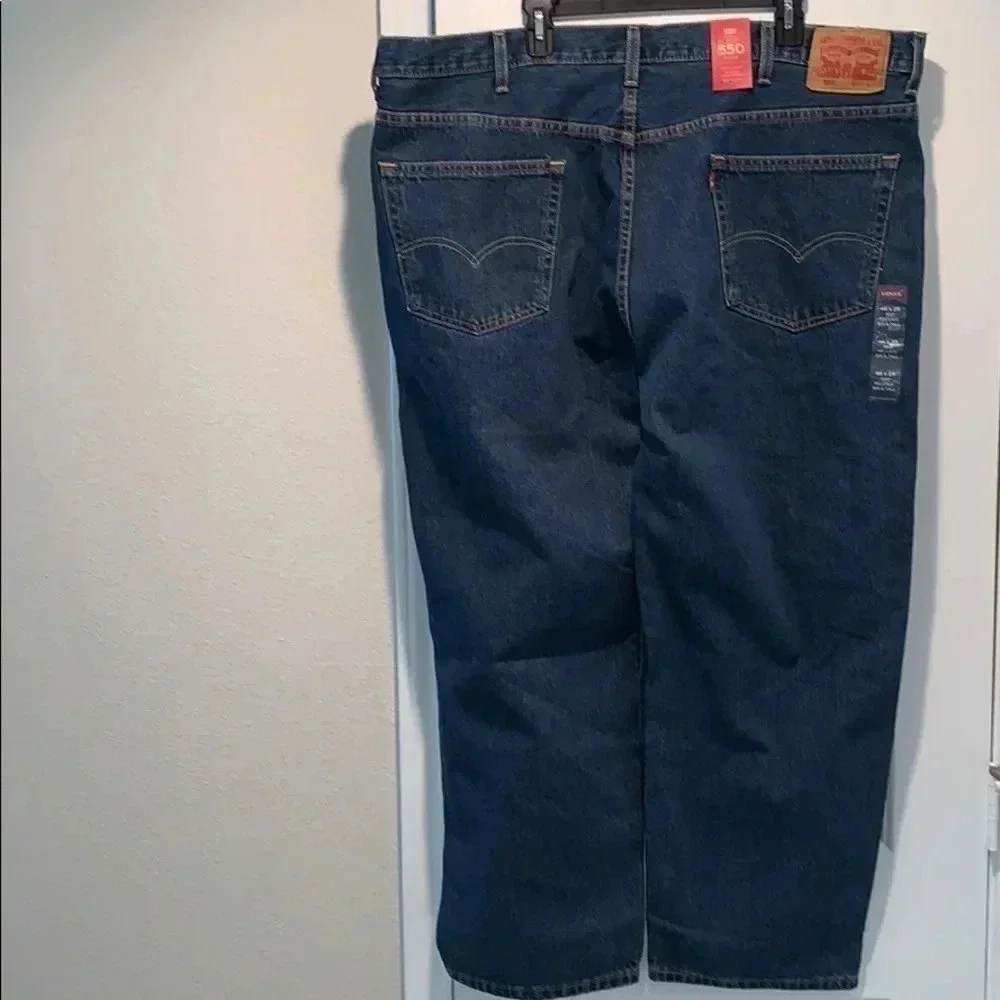 Levi’s 550 Men’s Denim Jeans Relaxed Fit Dark Stonewash Size 46x 29 NWT